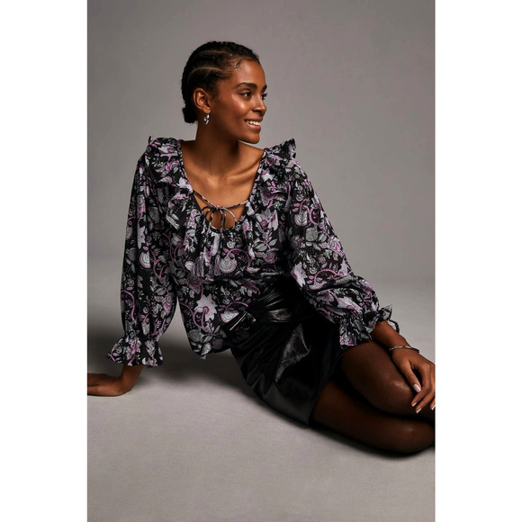 Anthropologie Mille May Floral Blouse - New Small - Picture 3 of 8